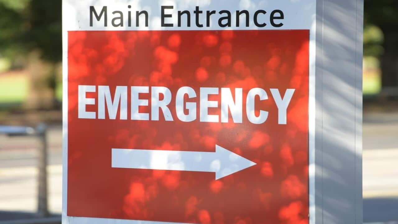 An emergency department sign