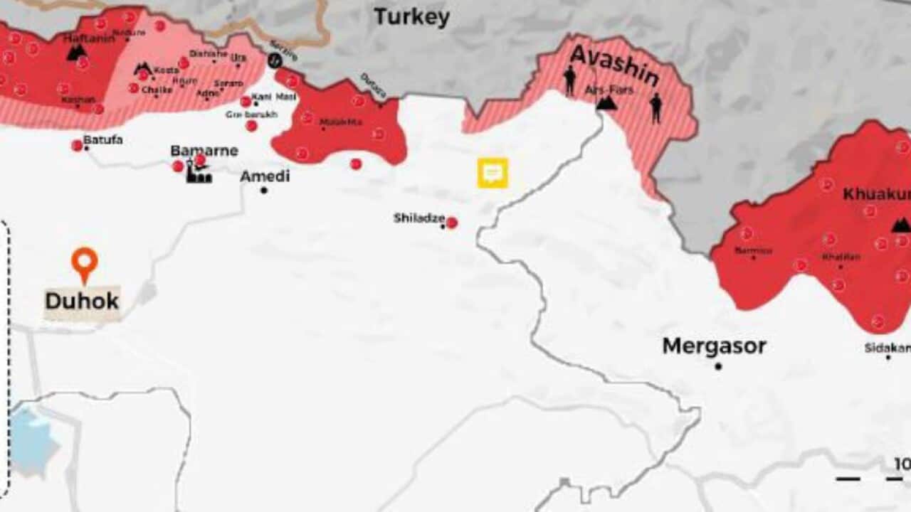 Map of Turkish military expansion in KR