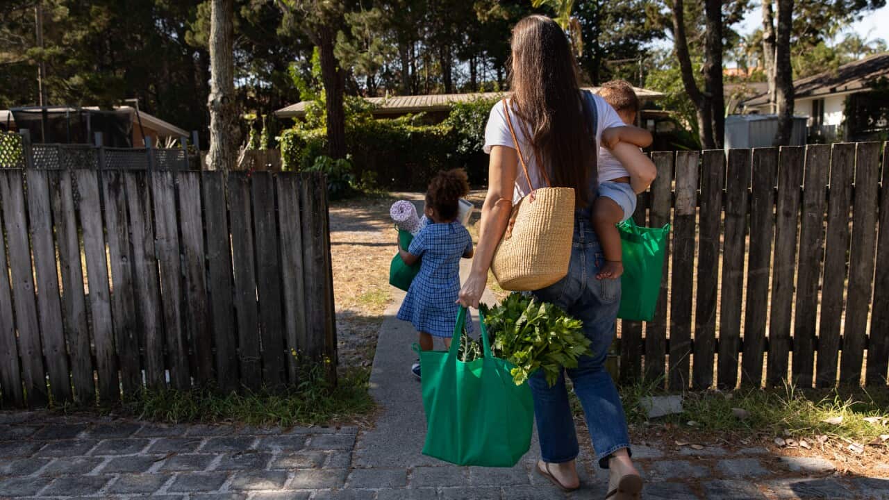 Young Family Reunites After Work and School