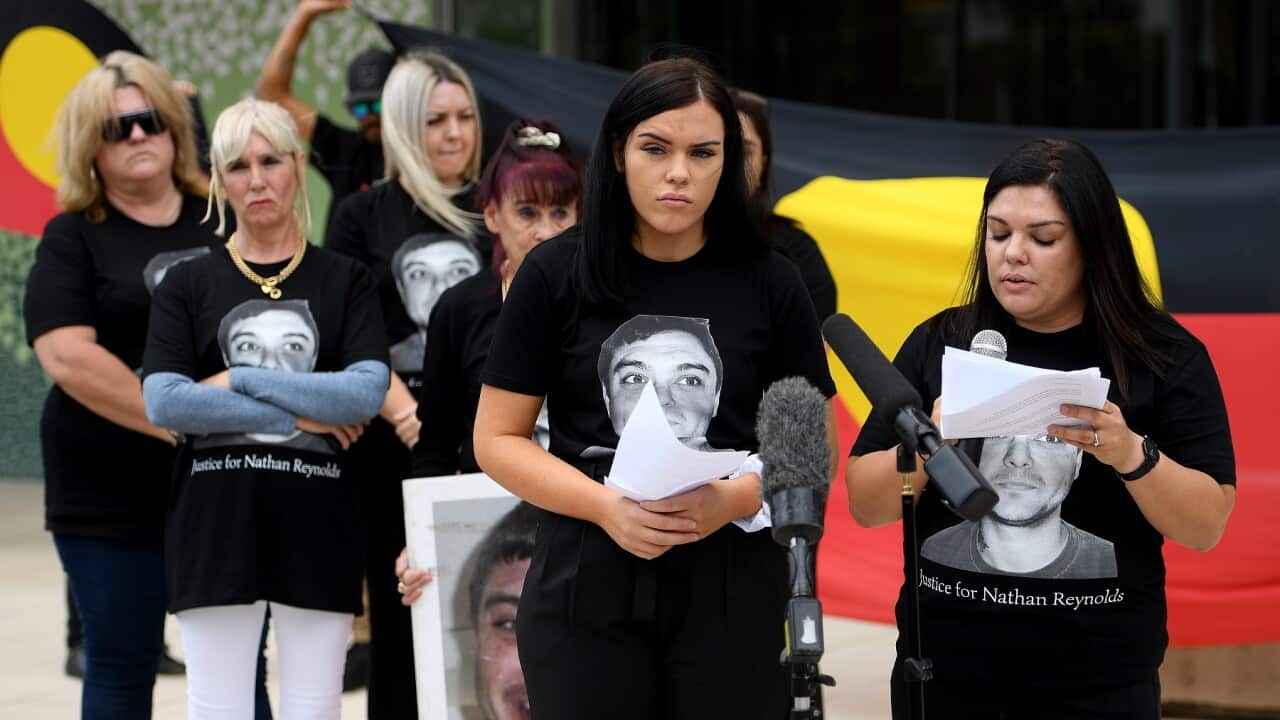 The family of Nathan Reynolds following the inquest