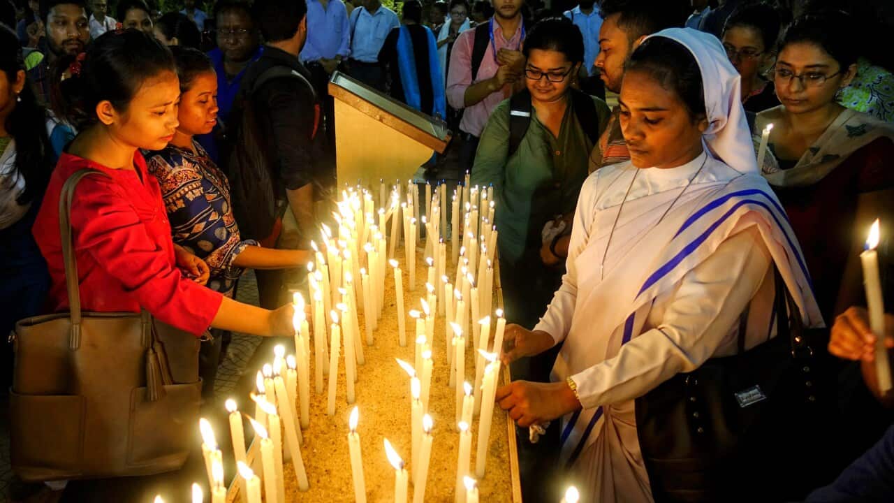 Catholic Christian community of Kolkata praying for the victims of the Sri lanka Easter attack.