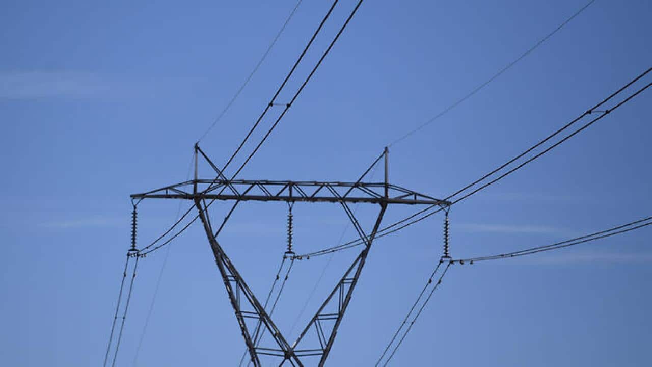 (File Image) An electricity tower is seen outside Canberra.