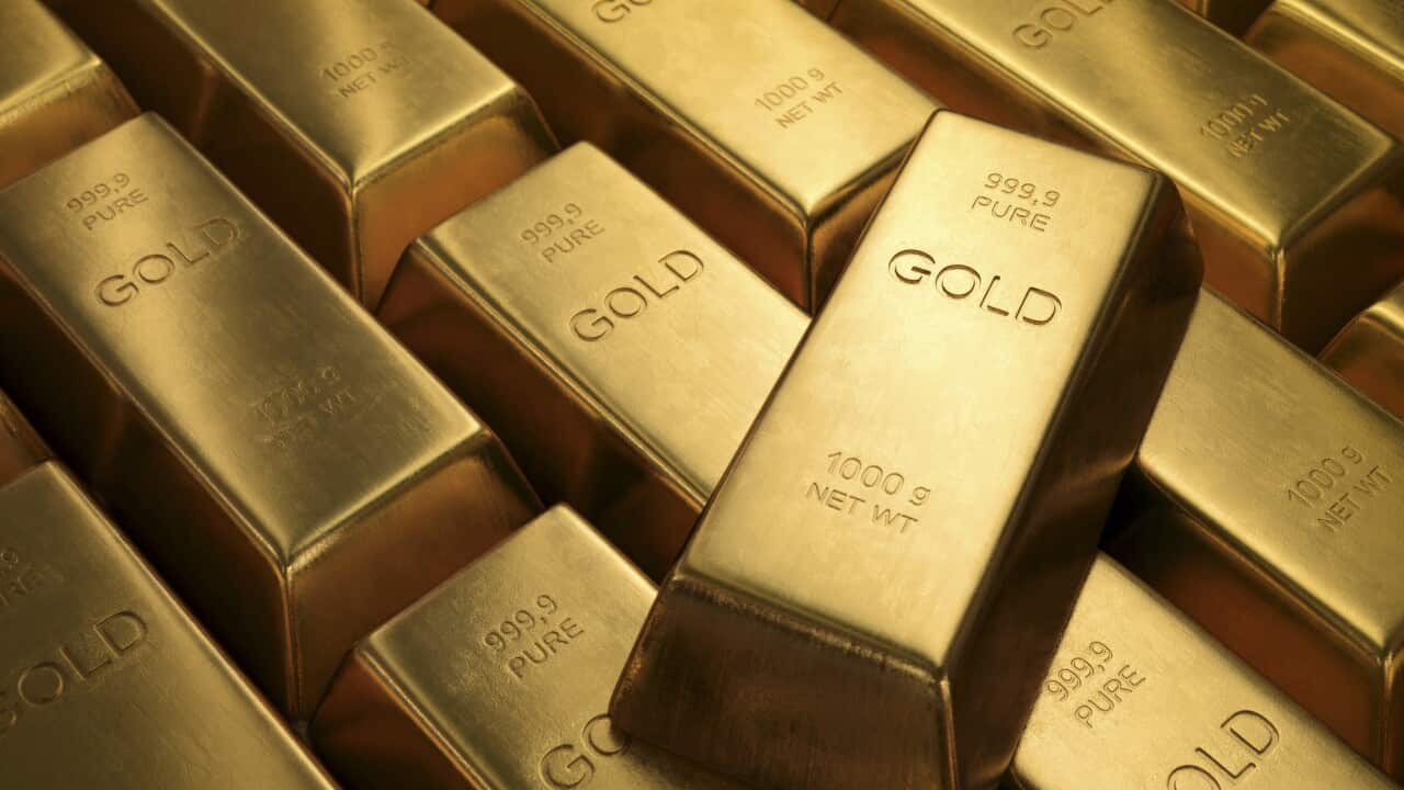 Gold bullion, illustration