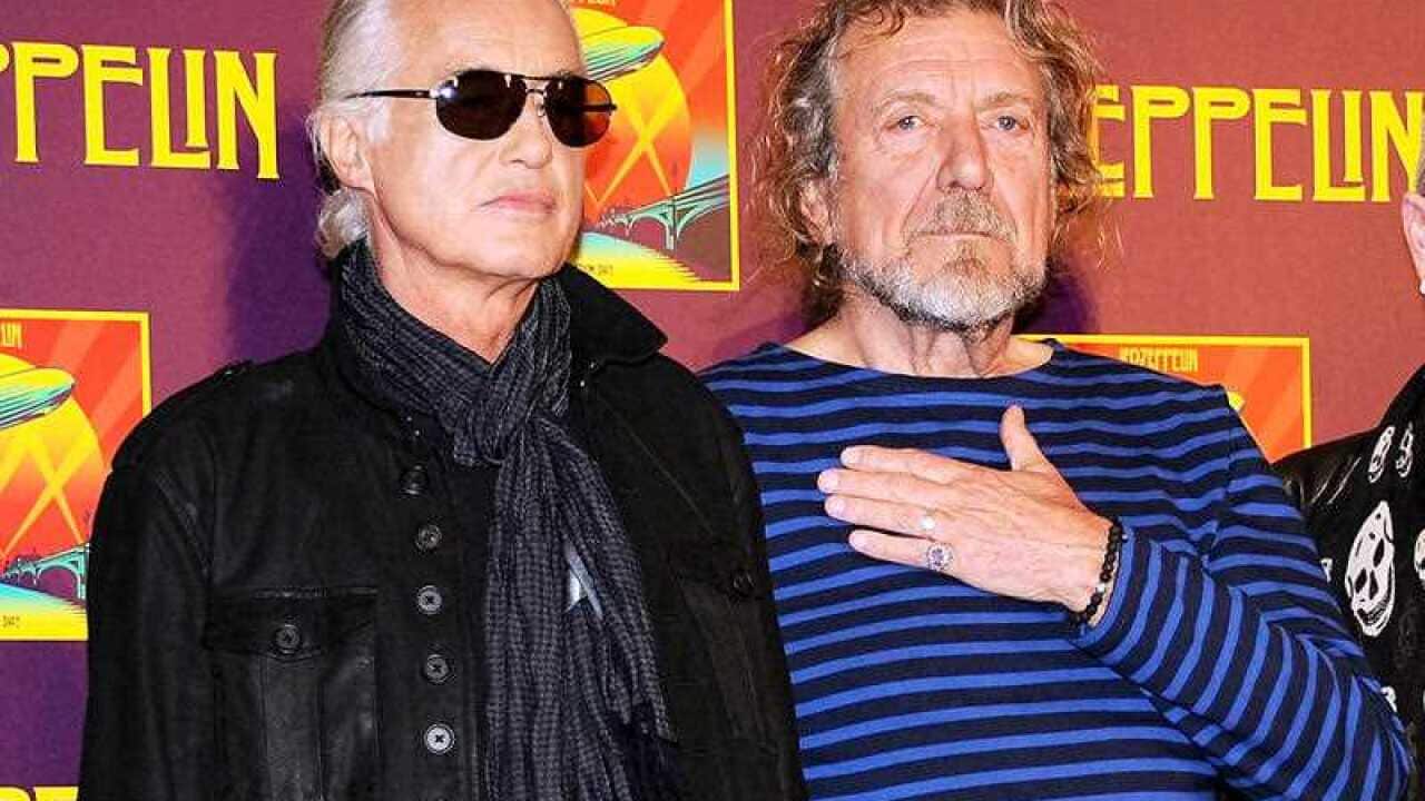 Led Zeppelin guitarist Jimmy Page, left, and singer Robert Plant