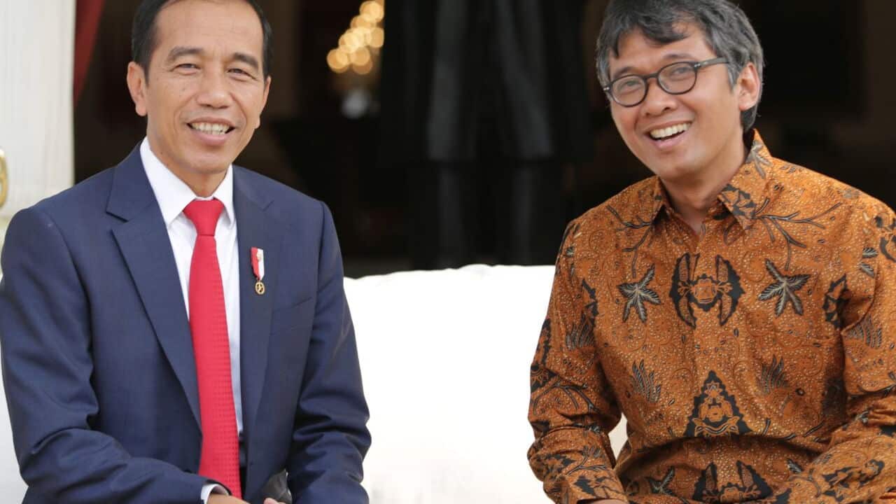 Arif Zulkifli in conversation with President Joko Widodo, 2019.