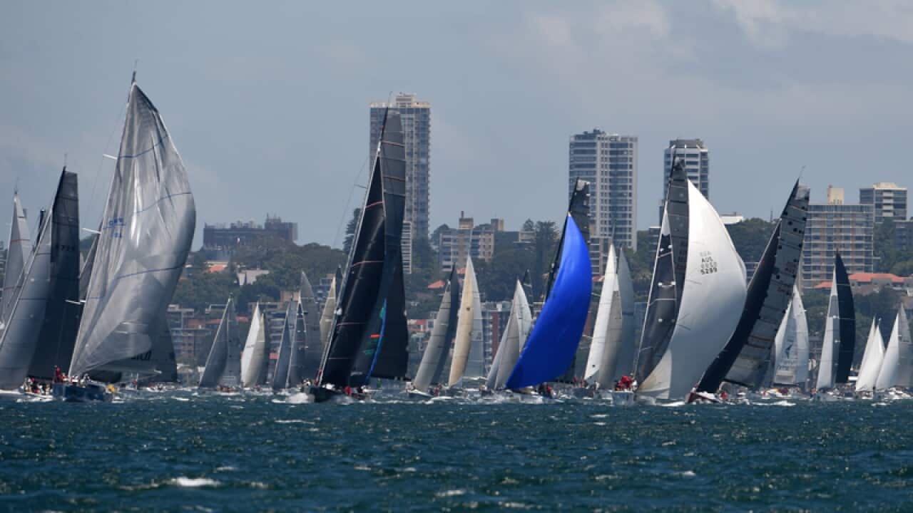The start of the 70th Rolex Sydney to Hobart