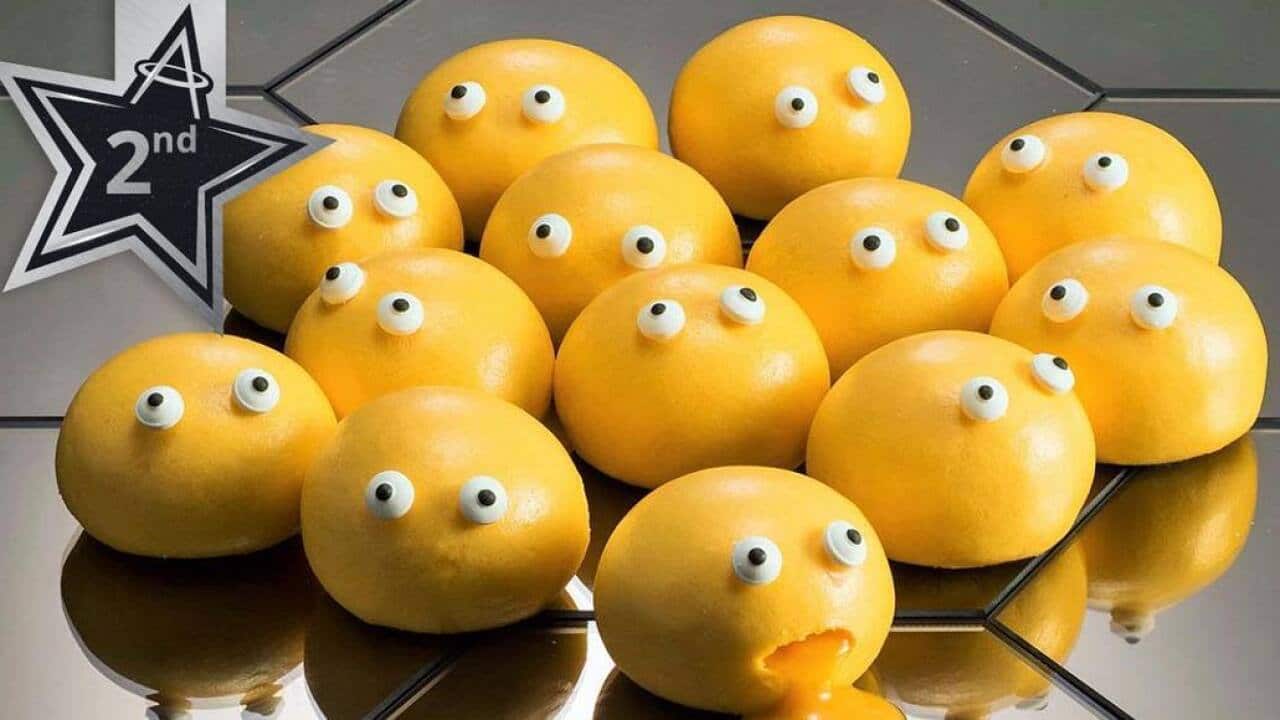 Vomit custard buns - dim sum Hong Kong