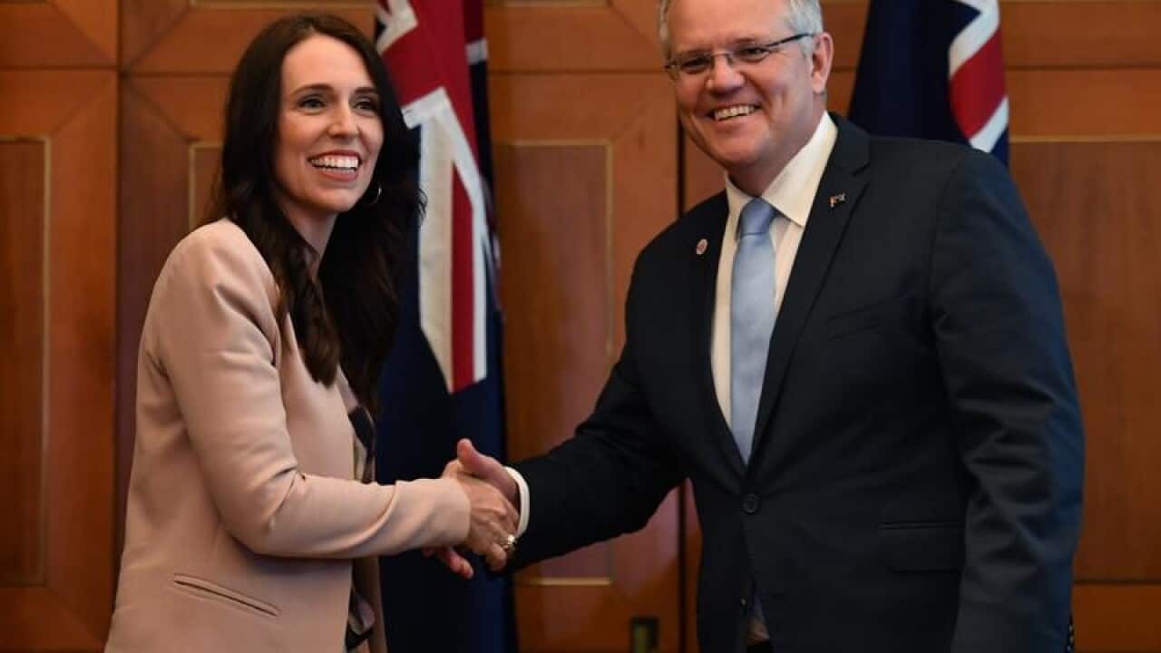 New Zealand's Jacinda Ardern and Australia's Scott Morrison
