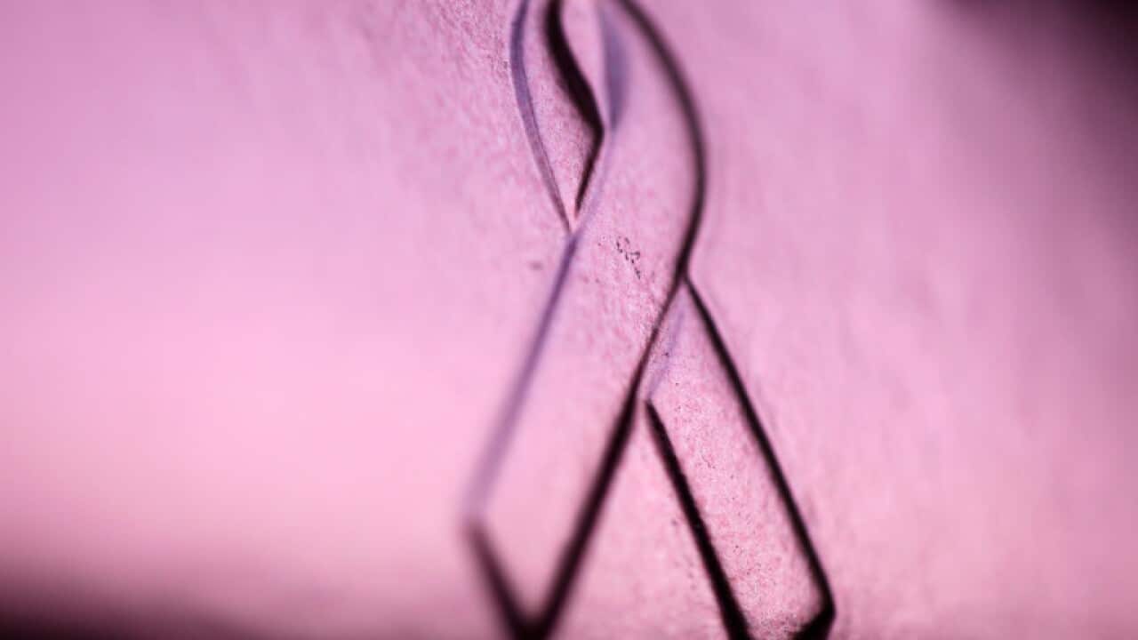 A pink ribbon for cancer awareness (AAP)