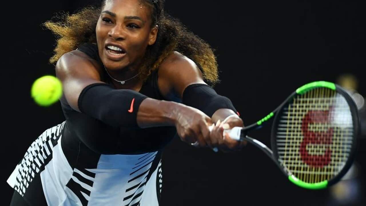 Serena Williams in action