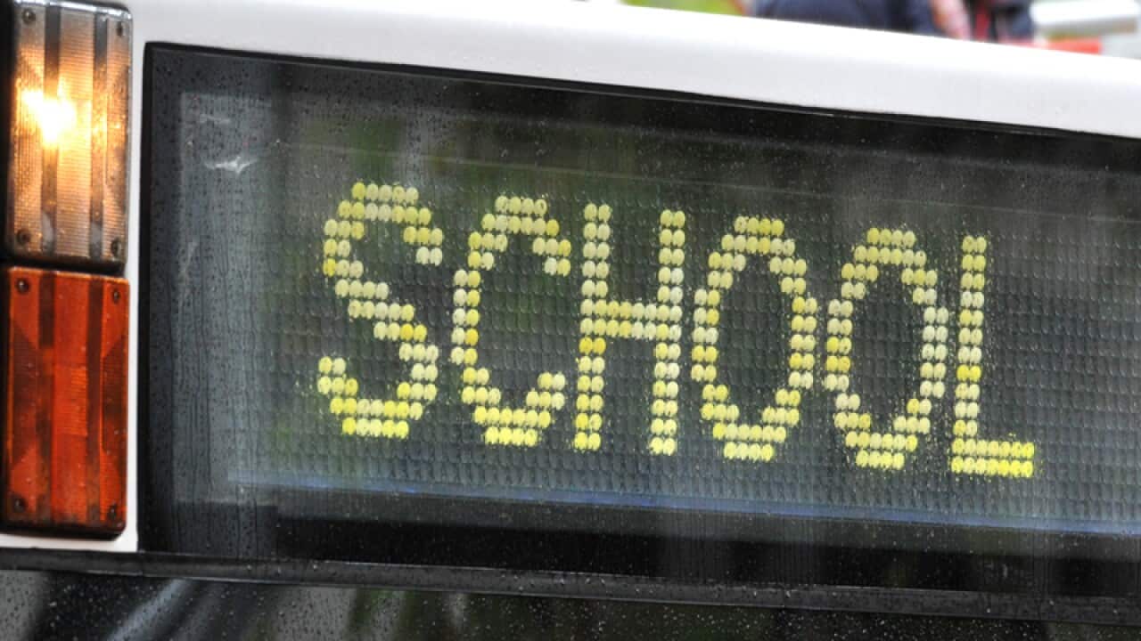 A school buss at Circular Quay in Sydney