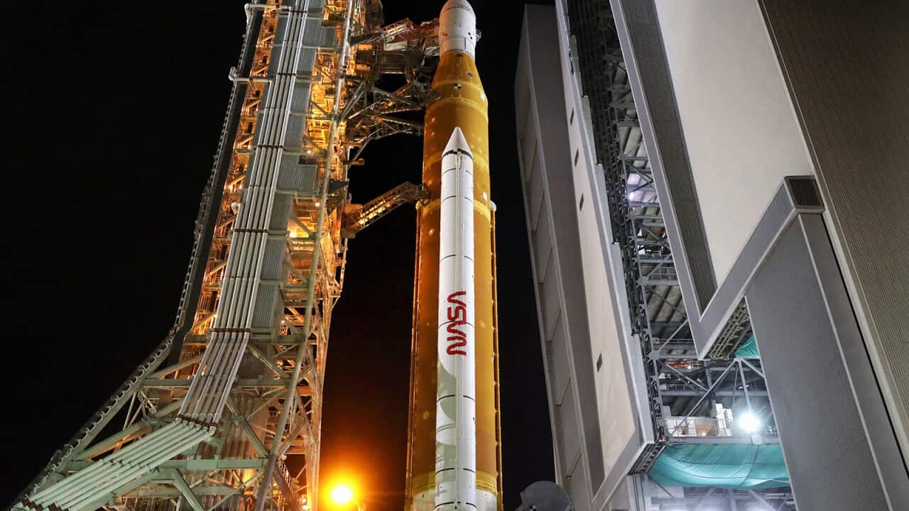 NASA’s Space Launch System On Launch Pad Ahead Of Artemis I Lunar Mission - FL