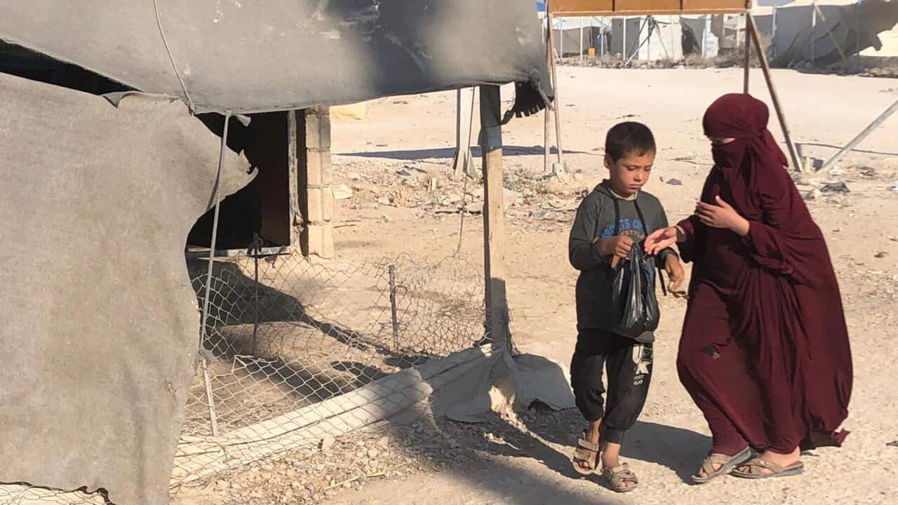 About 40 Australian children are stuck in the Al-Hawl camp.