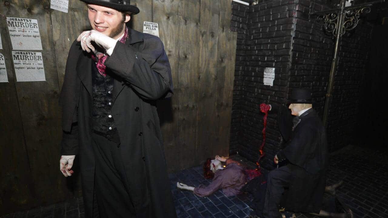 An actor portrays serial killer Jack The Ripper (File: AAP)
