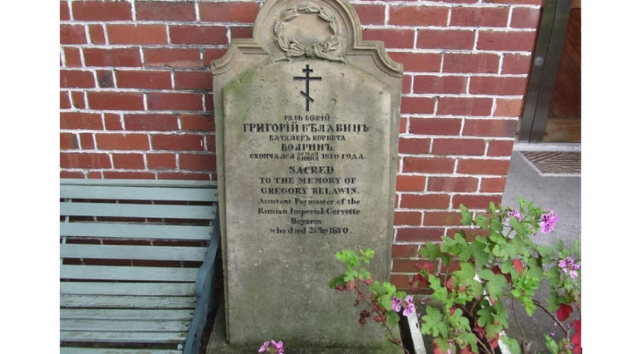 Sailor Gregory Belawin's grave in Tasmania