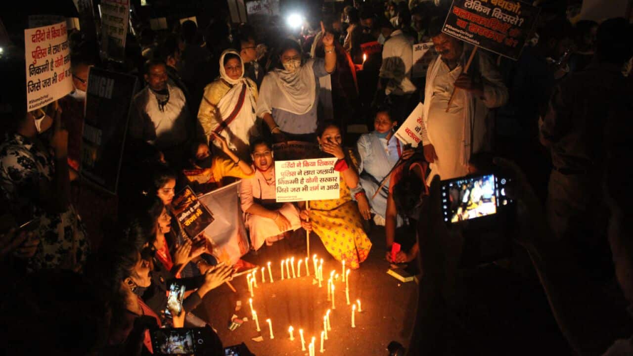 Protests After Death Of Hathras Rape Victim In New Delhi