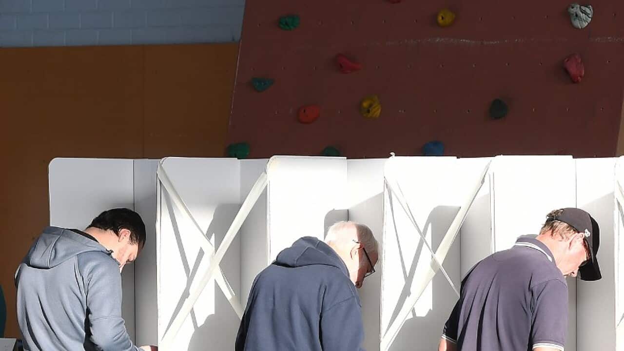 Tasmanians fill ballot forms