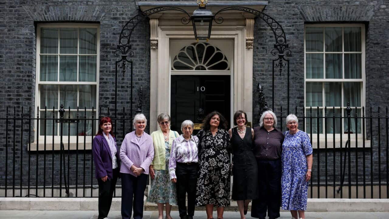 Campaigners pose for a photograph after a meeting with Prime Minster Sir Keir Starmer to discuss historical forced adoption in 10 Downing Street, London, before Keir Starmer's apology in the House of Commons (Isabel Infantes-PA Wire).jpg