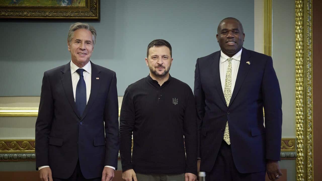 US Secretary of State Antony Blinken and British Foreign Secretary David Lammy visit Kyiv