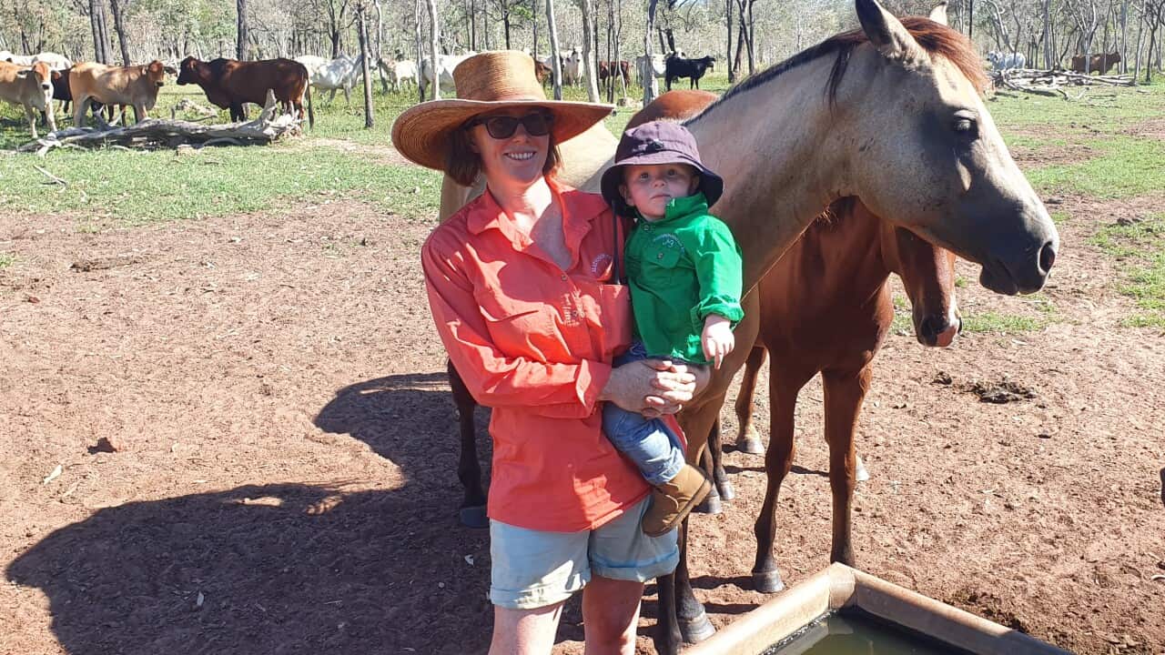 Bec Mohr-Bell with her son Jock