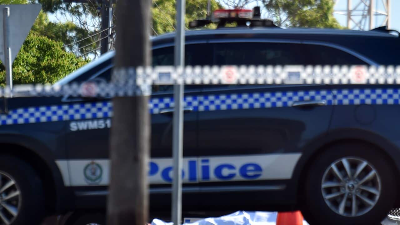 NSW Police at the scene of a stabbing