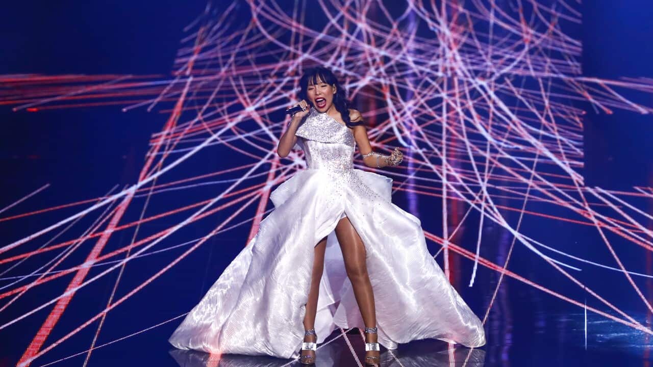 Dami Im performs at Eurovision 