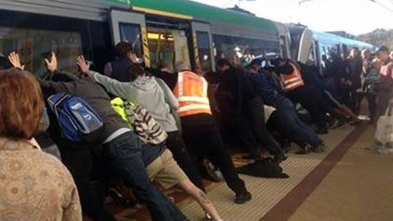 Passenger stuck in the gap