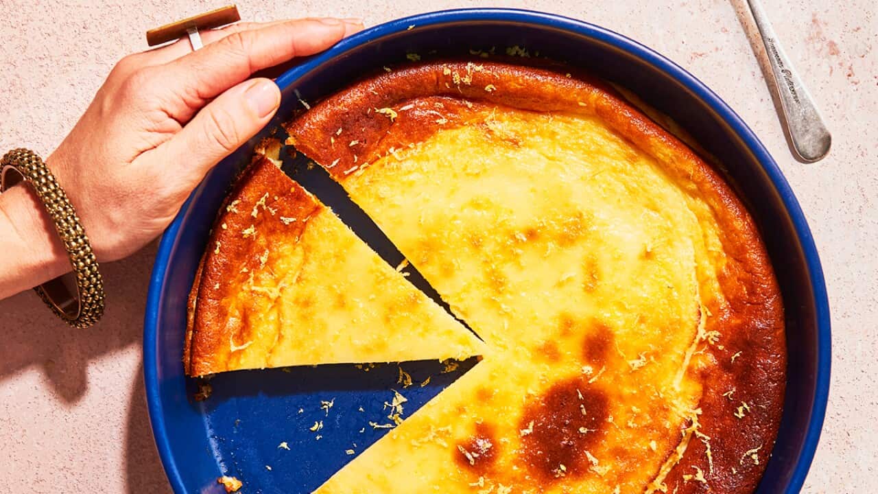 Baked ricotta cheesecake