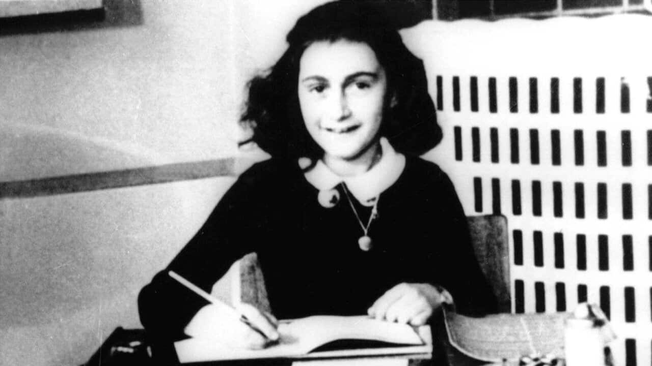 This is an undated photo of Anne Frank, the young Jewish girl who, with her family, hid from the Nazis in Amsterdam, Netherlands, during World War II.