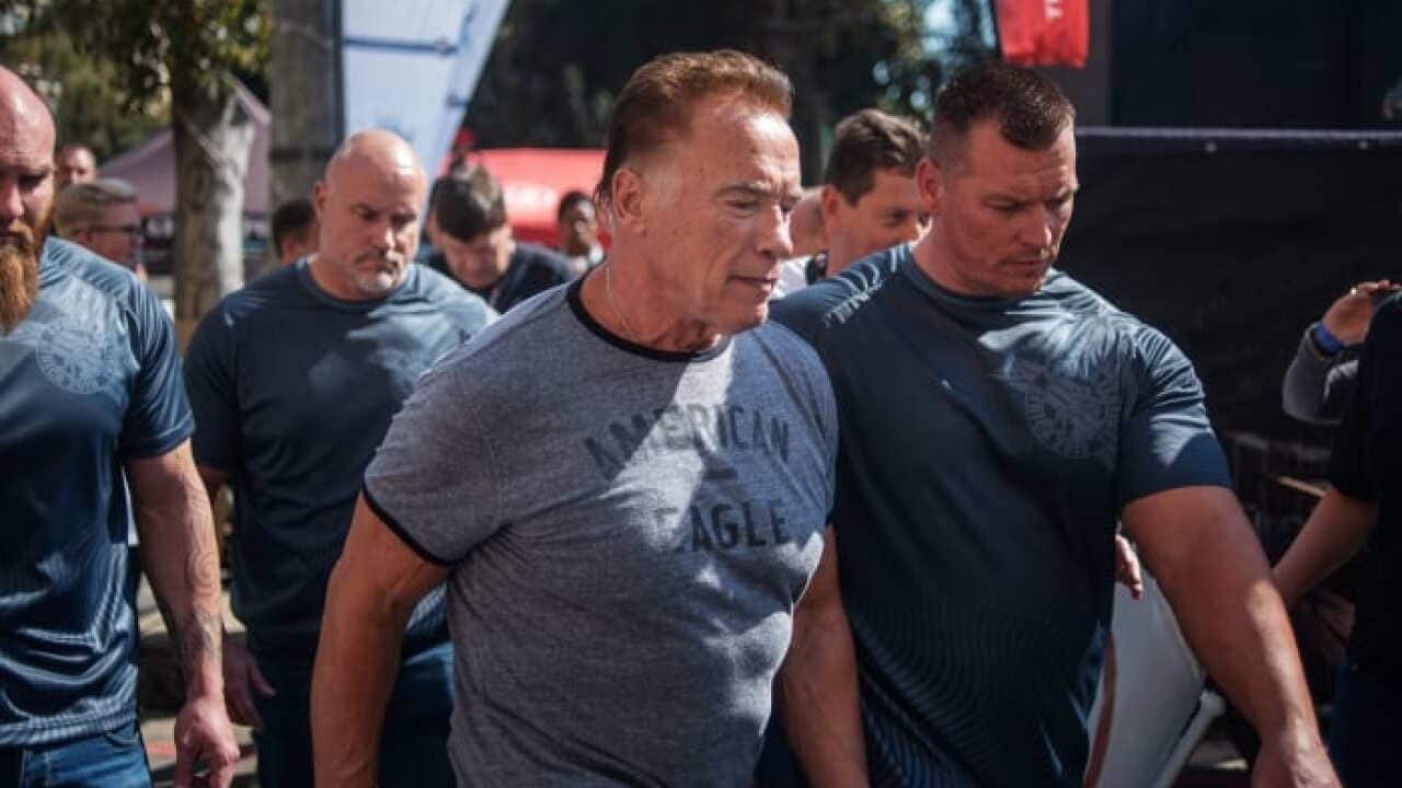 Schwarzenegger at the Arnold Classic Africa in Johannesburg on Saturday.