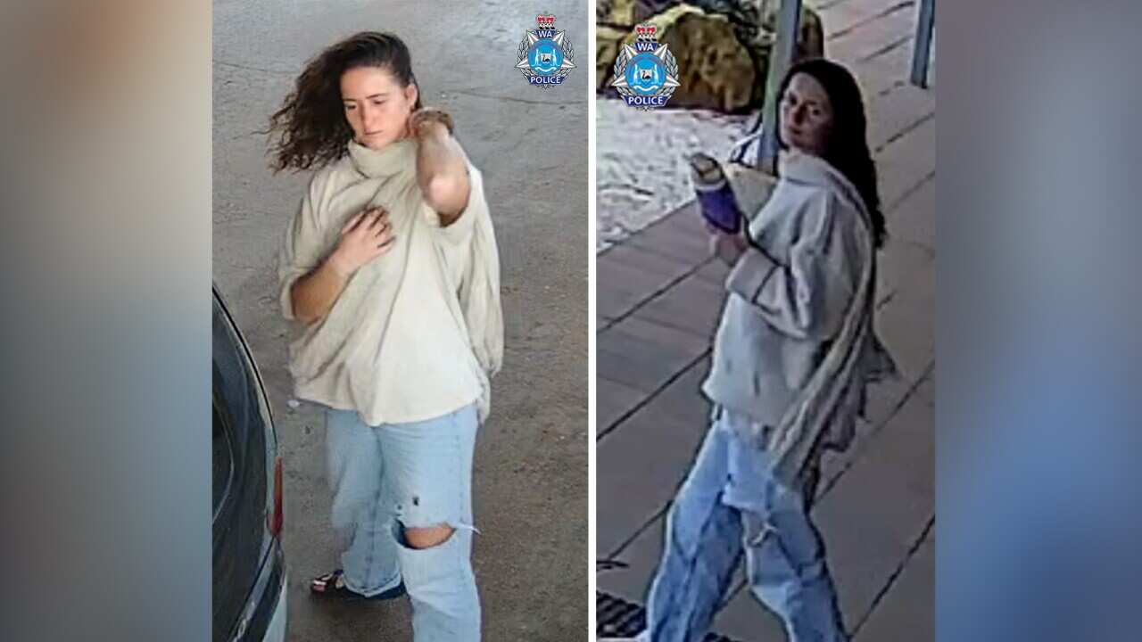 CCTV footage of a missing German backpacker.