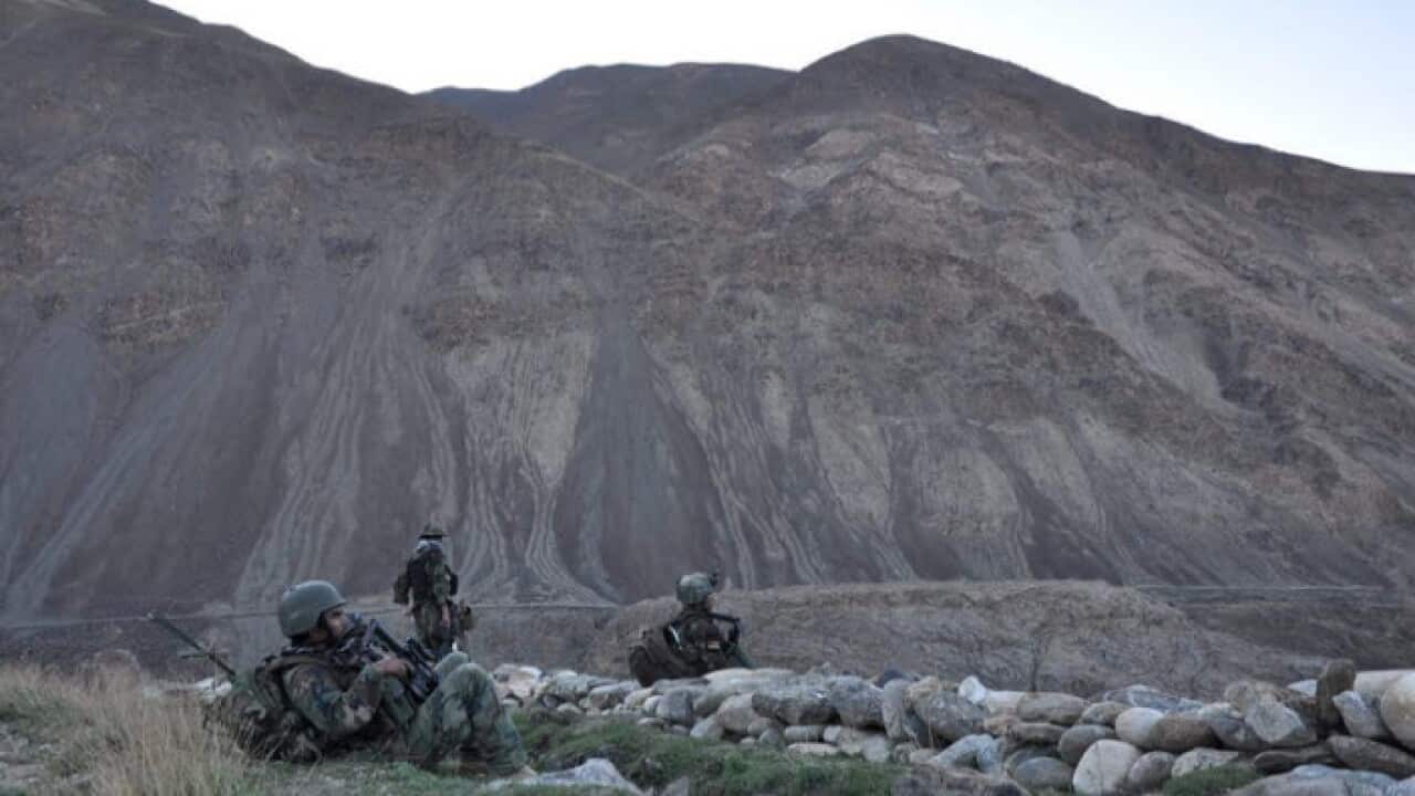 Afghan troops in action
