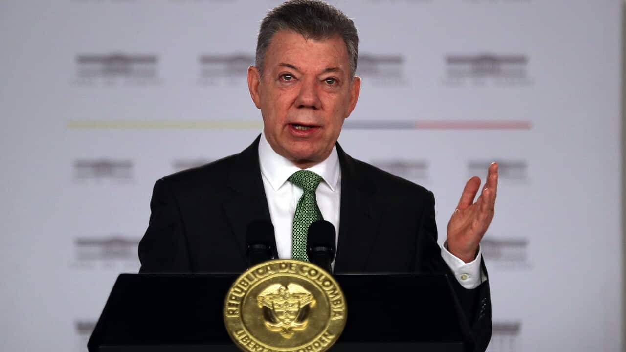 Colombian President Juan Manuel Santos. Credit: EPA/Mauricio Duenas Castaneda