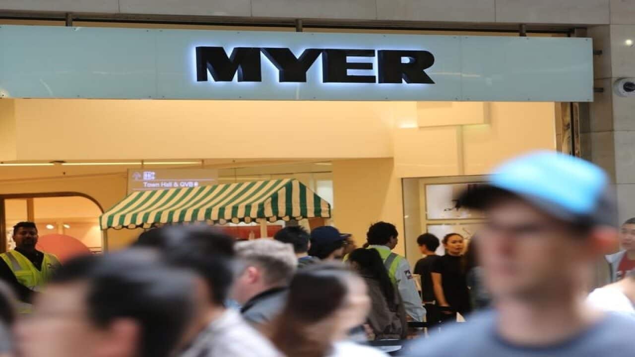 Myer will temporarily close all stores from the close of business on Sunday for an initial period of four weeks and stand down 10,000 staff without pay.