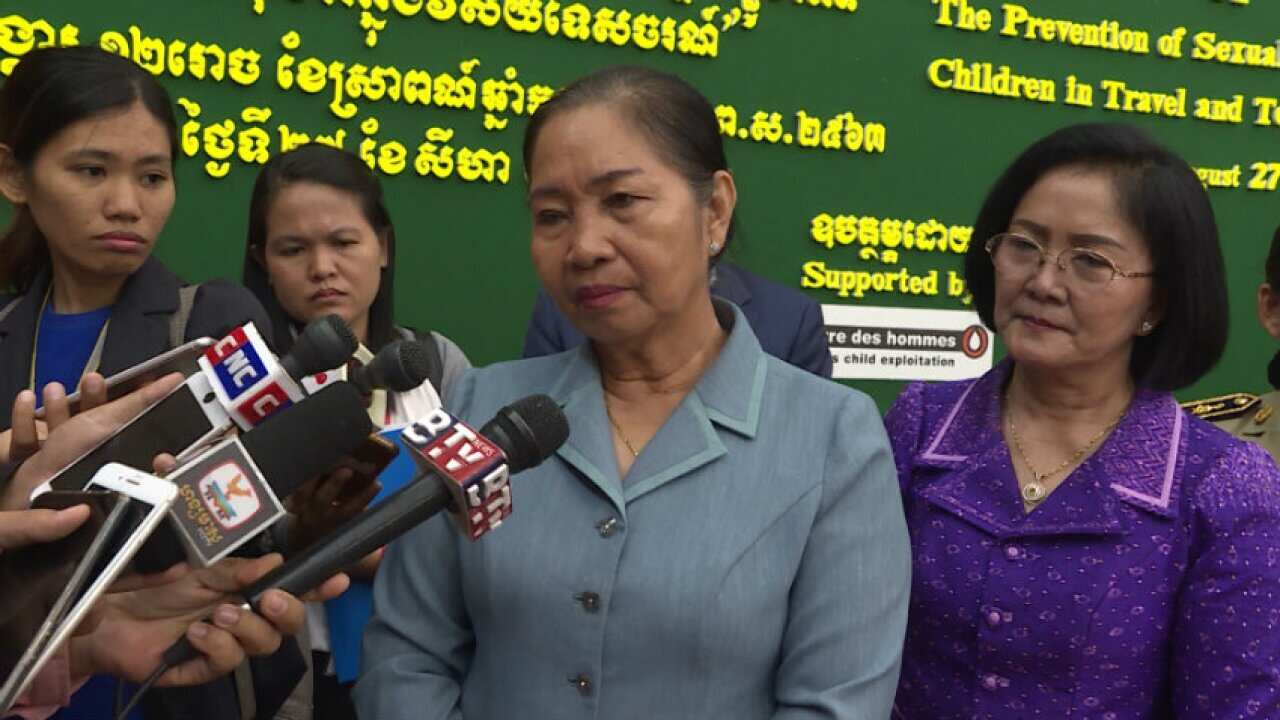 Chou Bun Eng of the National Committee Against Trafficking in Cambodia