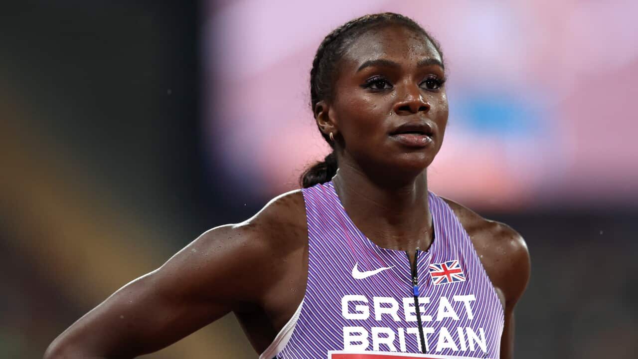 Dina Asher Smith standing on race track
