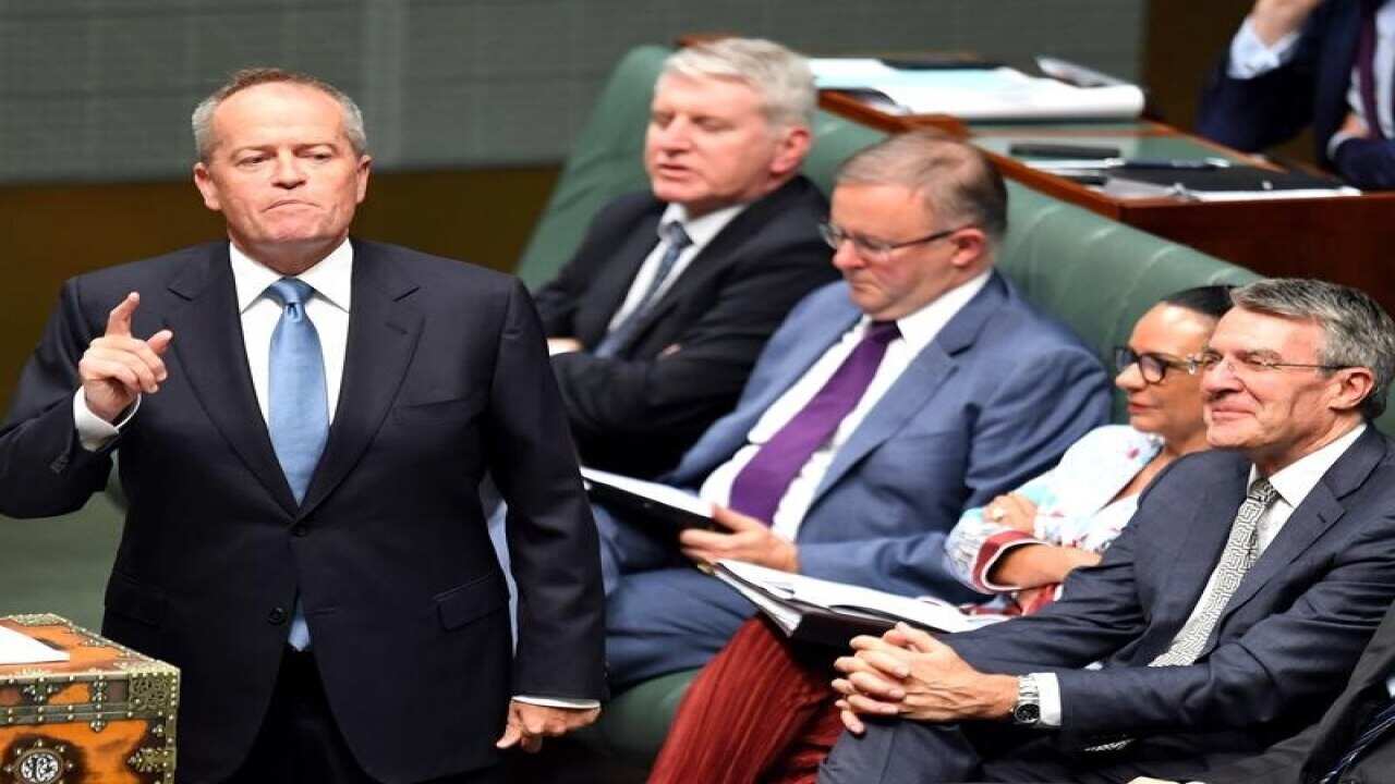 Leader of the Opposition Bill Shorten (Left) during Question Time