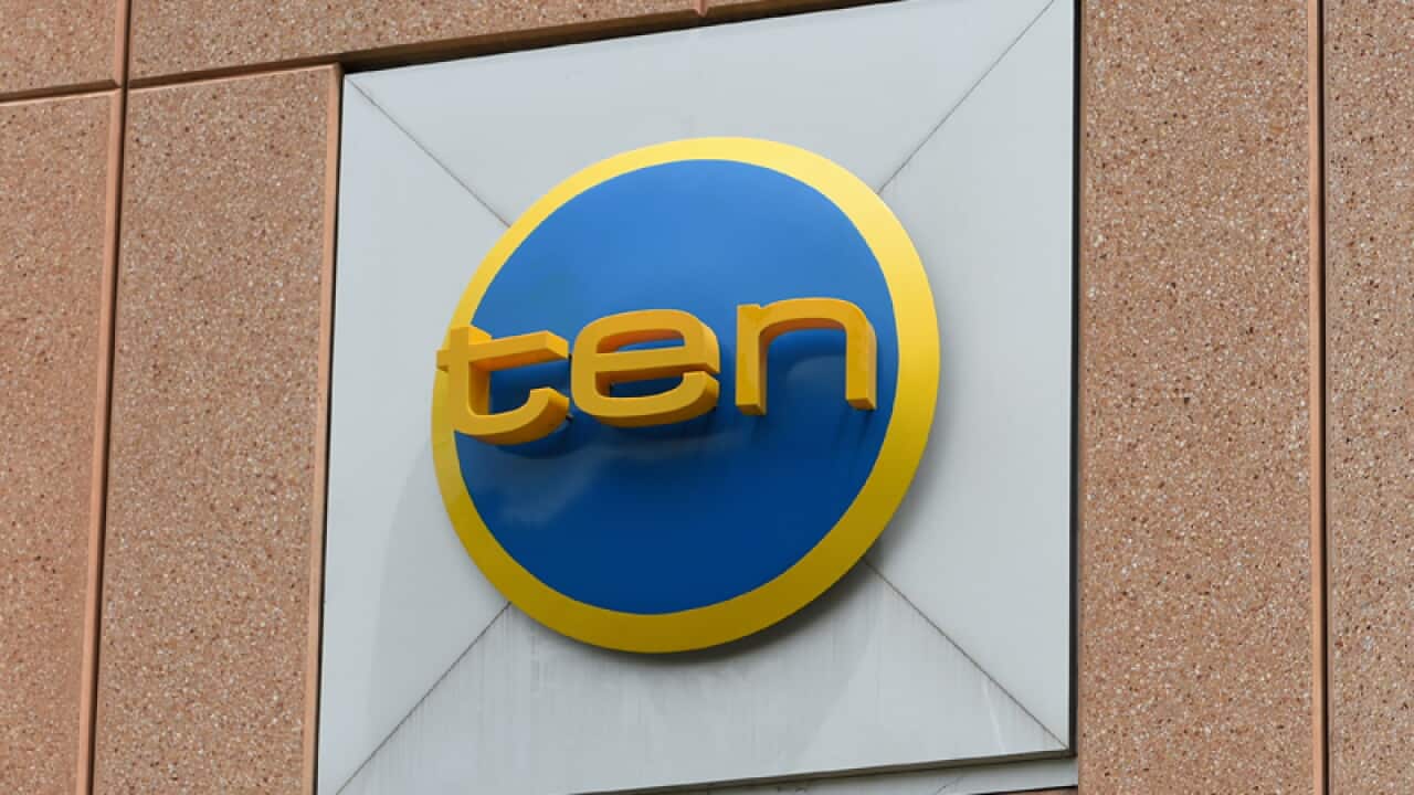 A Network Ten sign outside its Sydney headquarters