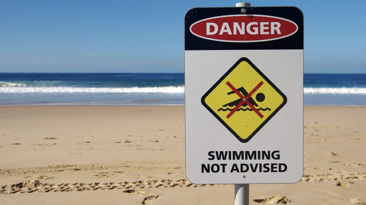 no swimming sign