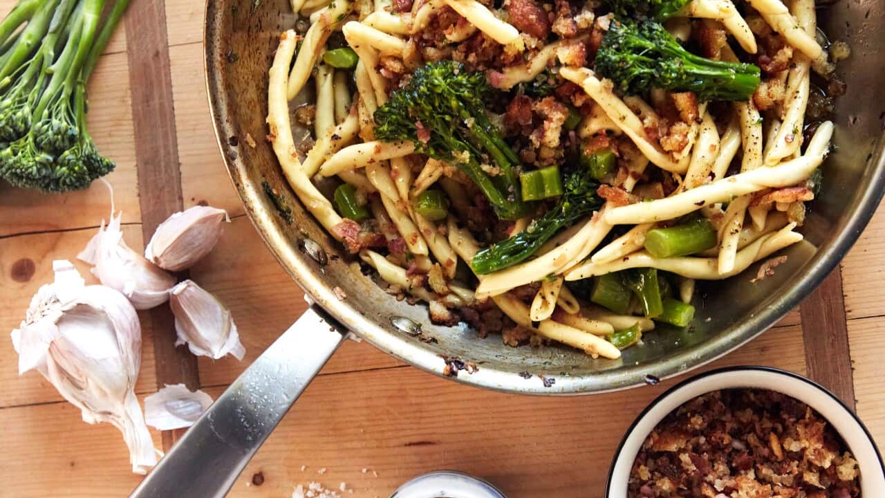 Pasta with breadcrumbs