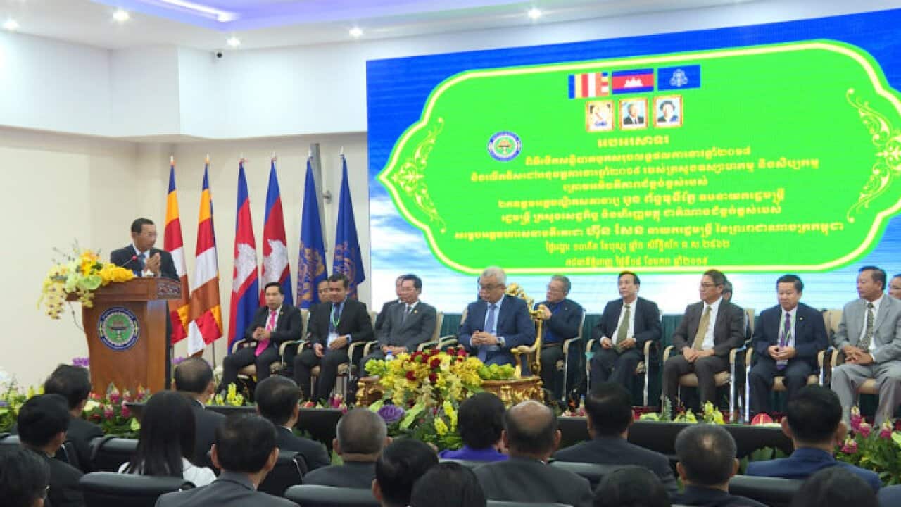 Cambodia Minister of Industry and Handicrafts Cham Prasidh