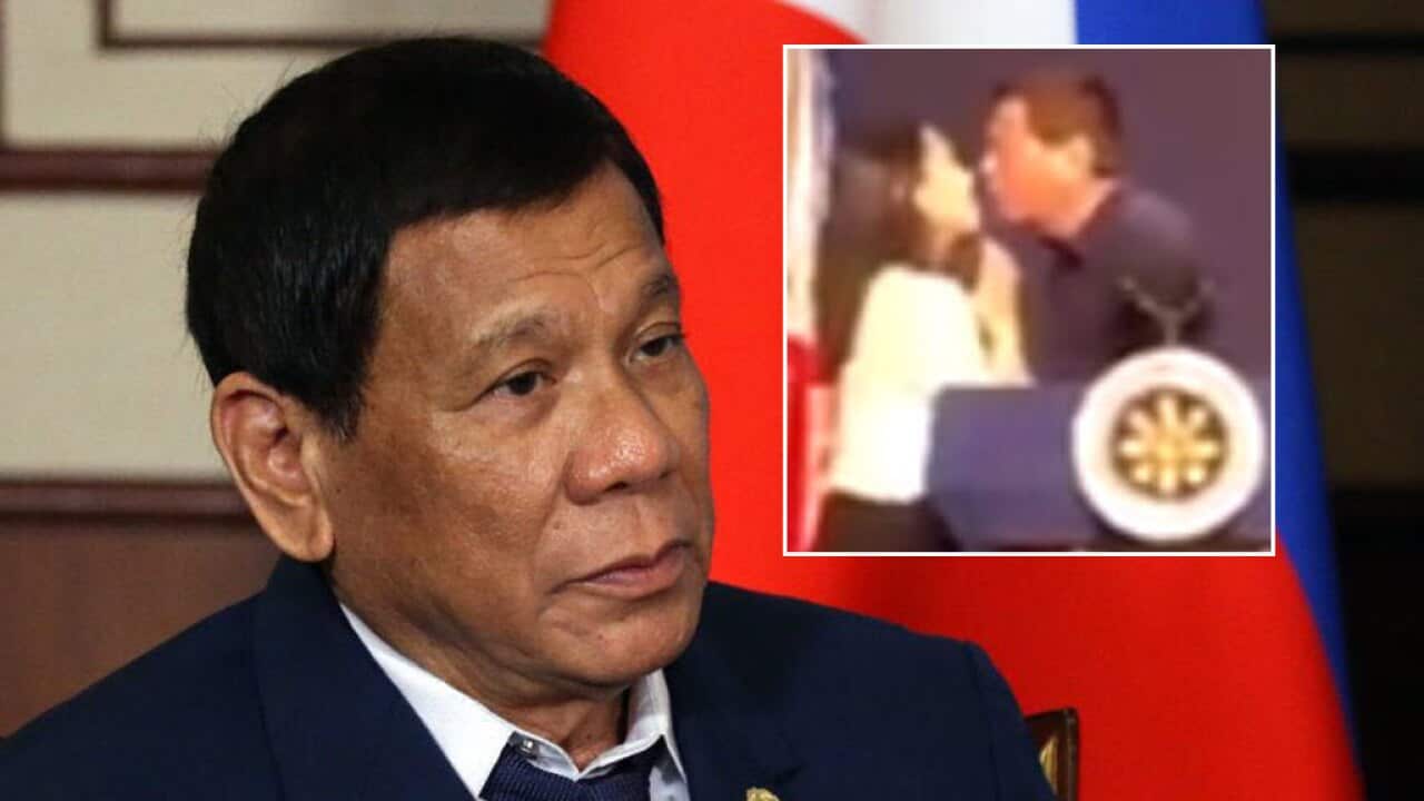 President Rodrigo Duterte has been slammed following the kiss in Seoul.