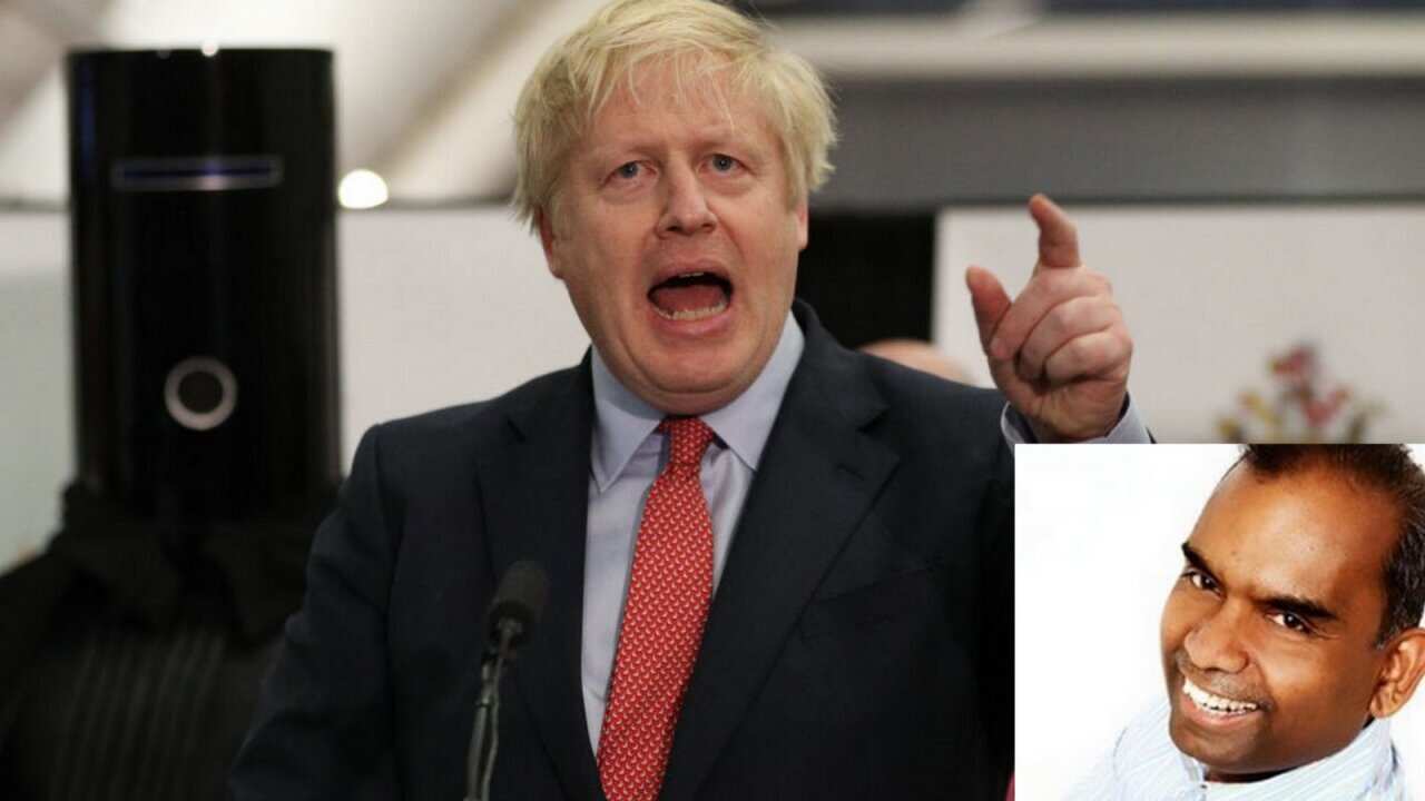 Boris Johnson speaks at the vote declaration for his Uxbridge and South Ruislip constituency