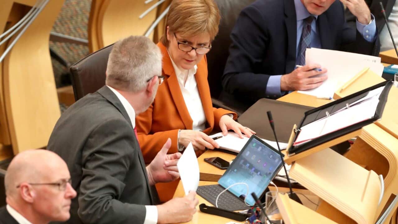 First Minister Nicola Sturgeon during a Scottish Government debate on legislative consent to the EU withdrawal bill at the Scottish Parliament in Edinburgh.