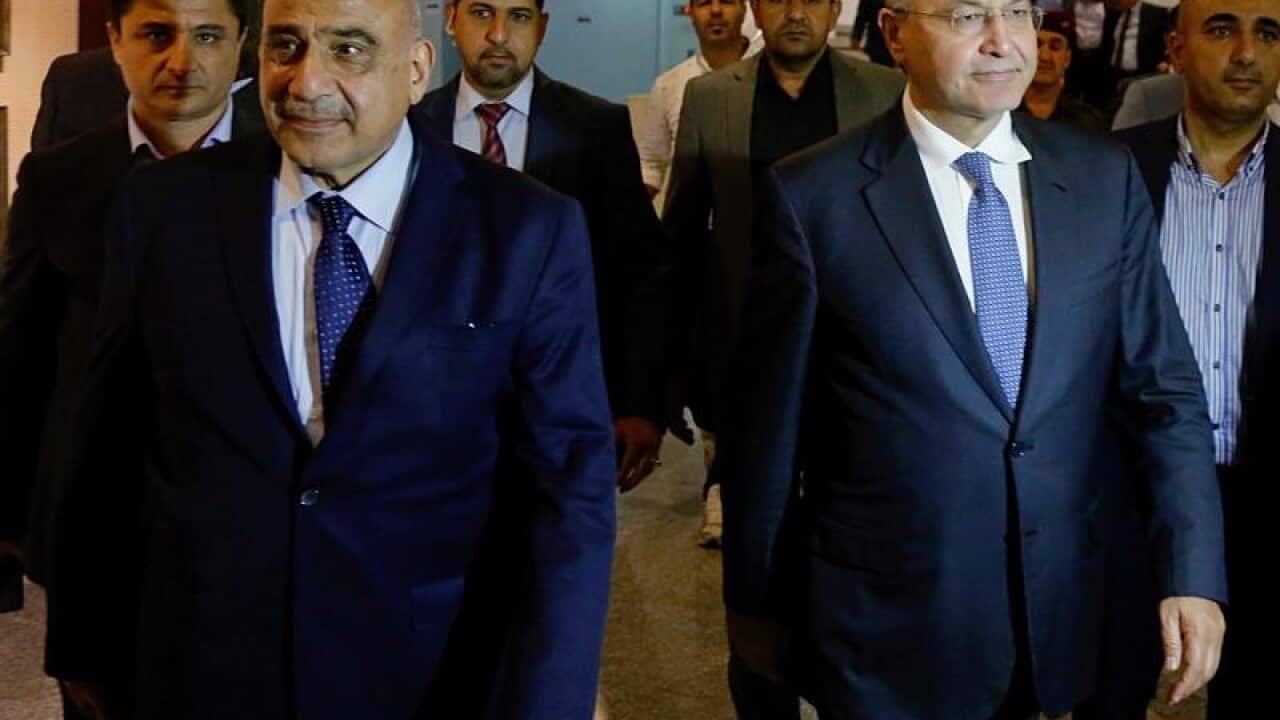 Iraq's new PM Adel Abdul-Mahdi and new president Barham Salih