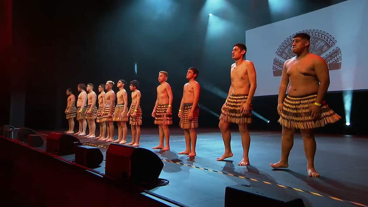 Haka Warriors on stage
