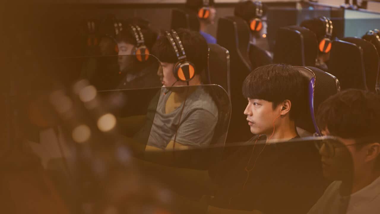 People playing video games