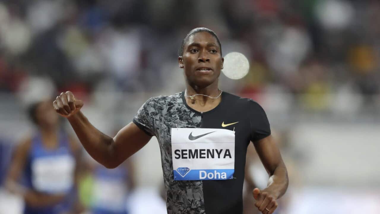 South Africa's Caster Semenya in Doha, Qatar, Friday, May 3, 2019