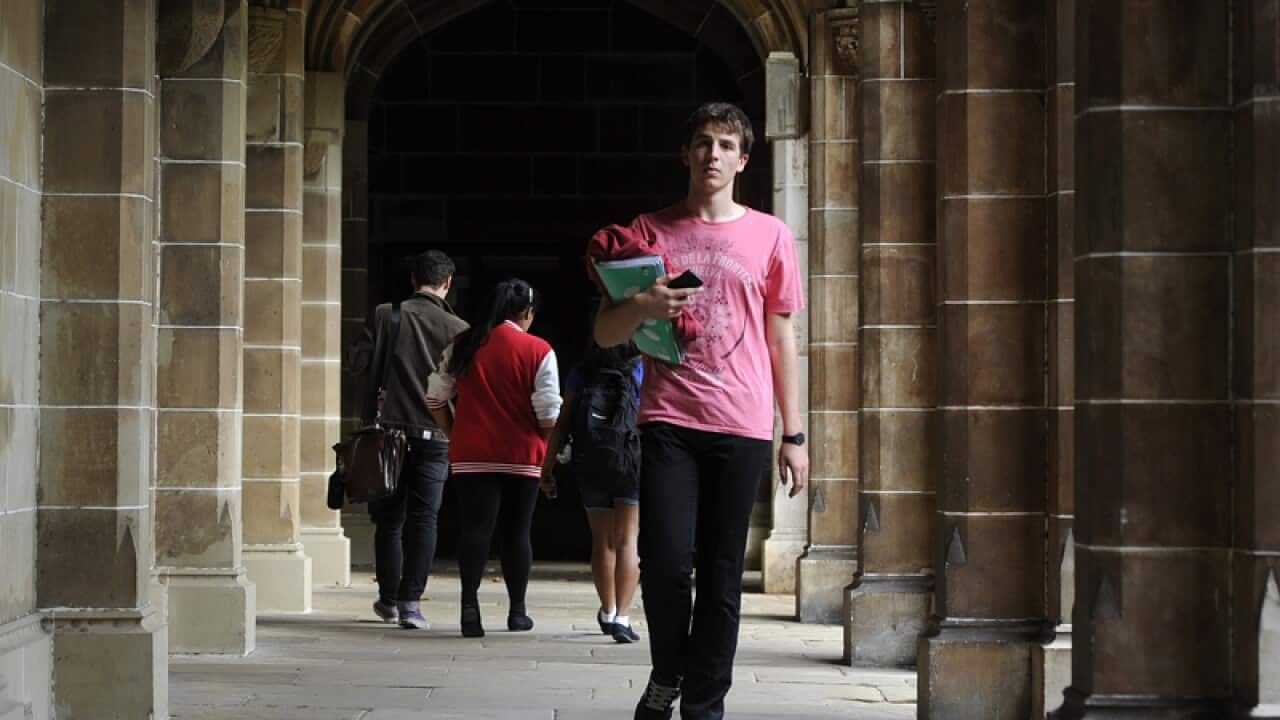 Tertiary students at the University of Melbourne