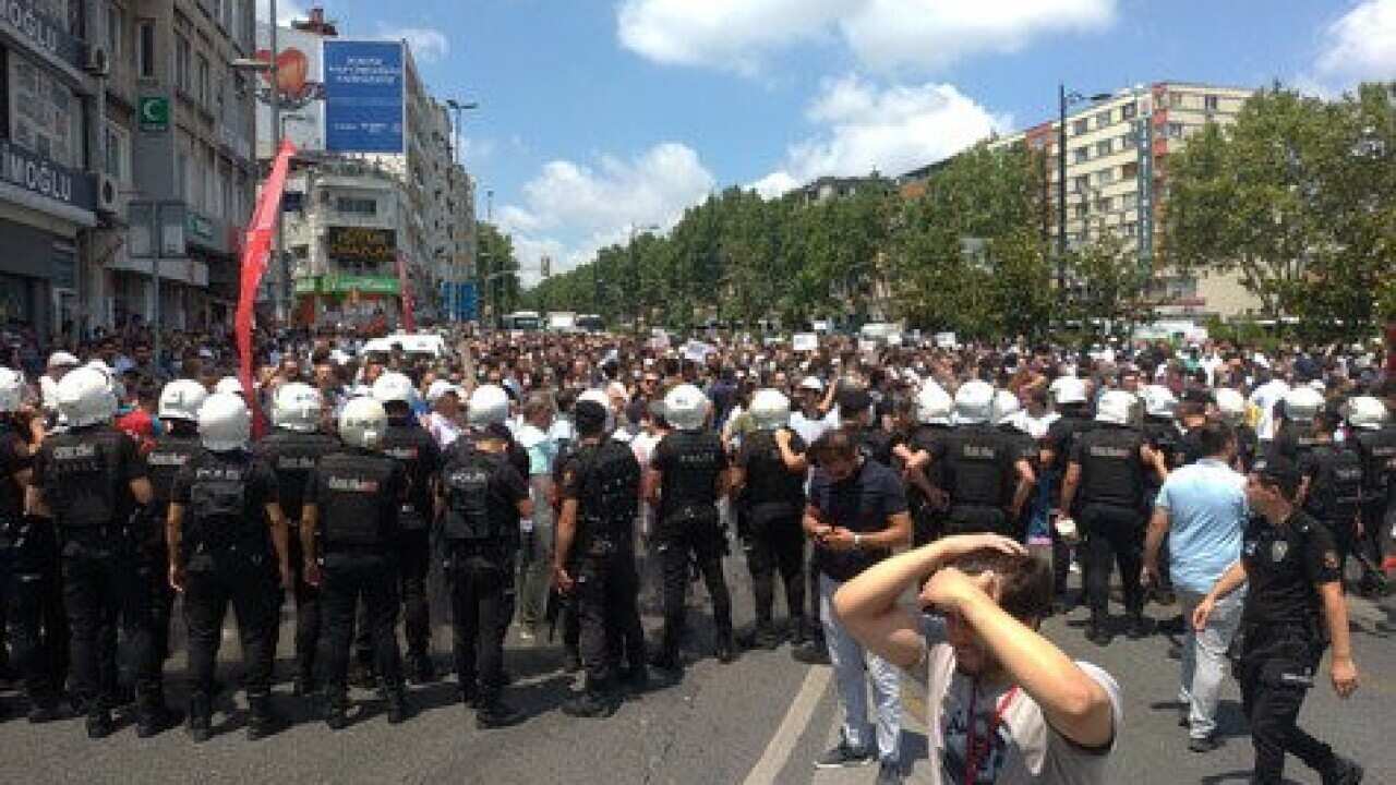 Health workers demonstration in Turkeu
